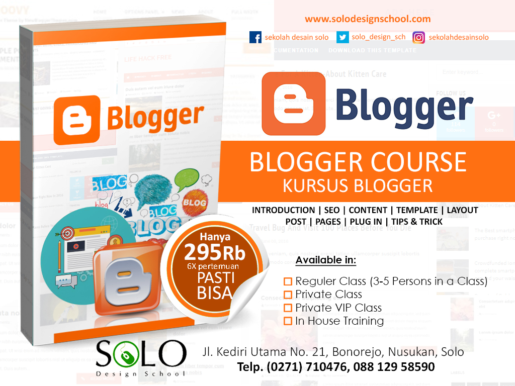 Kursus Blogger Solo